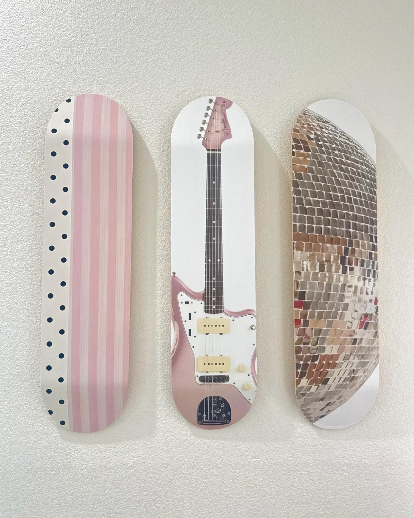 Skateboard Wall Art Set, 3-Piece Skateboard Deck Art, Aesthetic Room Decor, Modern Wall Art, Teen Bedroom Decor, Dorm Room, Apartment Decor