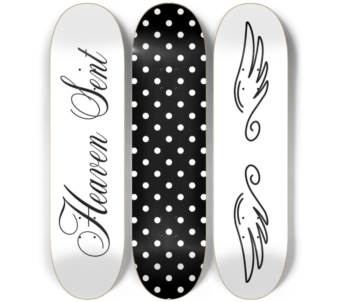 Skateboard Wall Art Set, 3-Piece Skateboard Deck Art, Aesthetic Room Decor, Modern Wall Art, Teen Bedroom Decor, Dorm Room, Apartment Decor