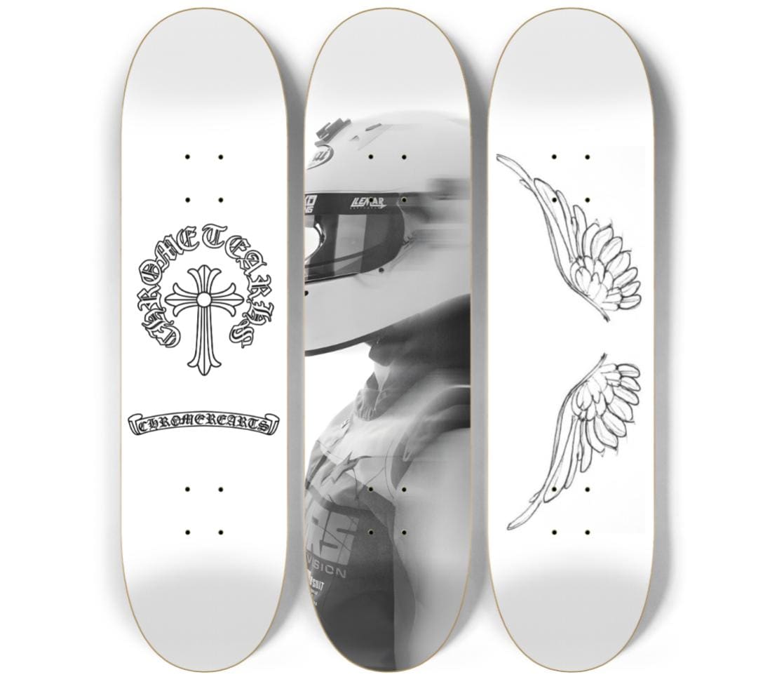 Skateboard Wall Art Set, 3-Piece Skateboard Deck Art, Aesthetic Room Decor, Modern Wall Art, Teen Bedroom Decor, Skater Gift