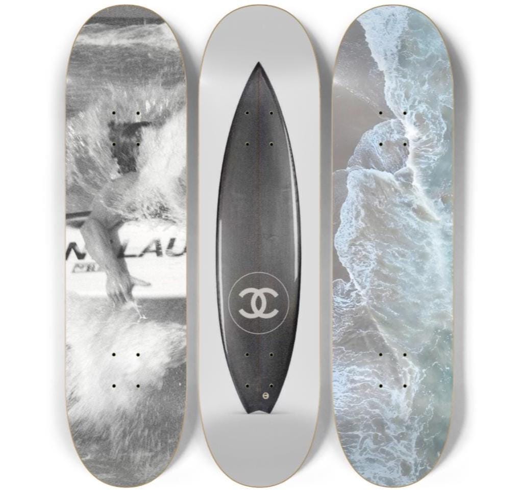 Skateboard Wall Art Set, 3-Piece Skateboard Deck Art, Aesthetic Room Decor, Modern Wall Art, Teen Bedroom Decor, Dorm Room, Apartment Decor