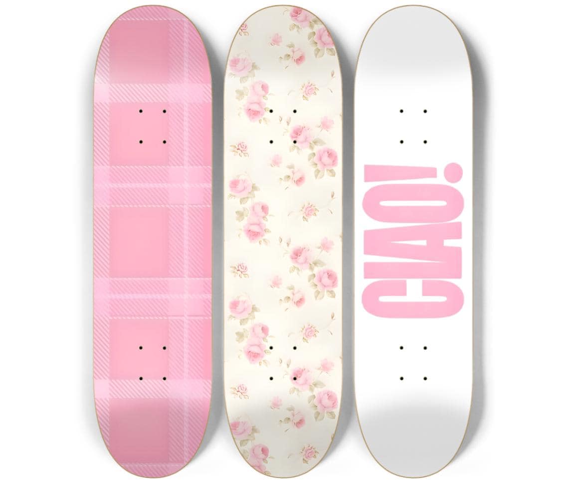 Skateboard Wall Art Set, 3-Piece Skateboard Deck Art, Aesthetic Room Decor, Modern Wall Art, Teen Bedroom Decor, Dorm Room, Apartment Decor