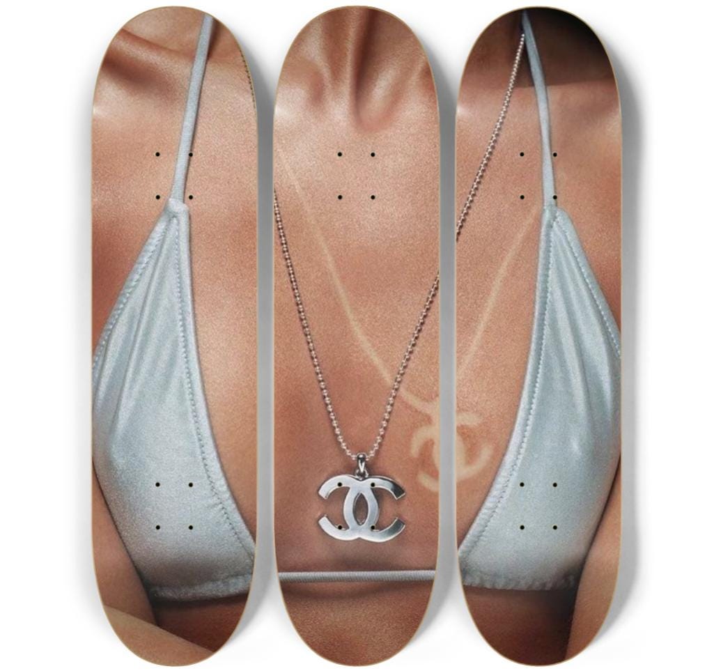 Skateboard Wall Art Set, 3-Piece Skateboard Deck Art, Aesthetic Room Decor, Modern Wall Art, Teen Bedroom Decor, Skater Gift