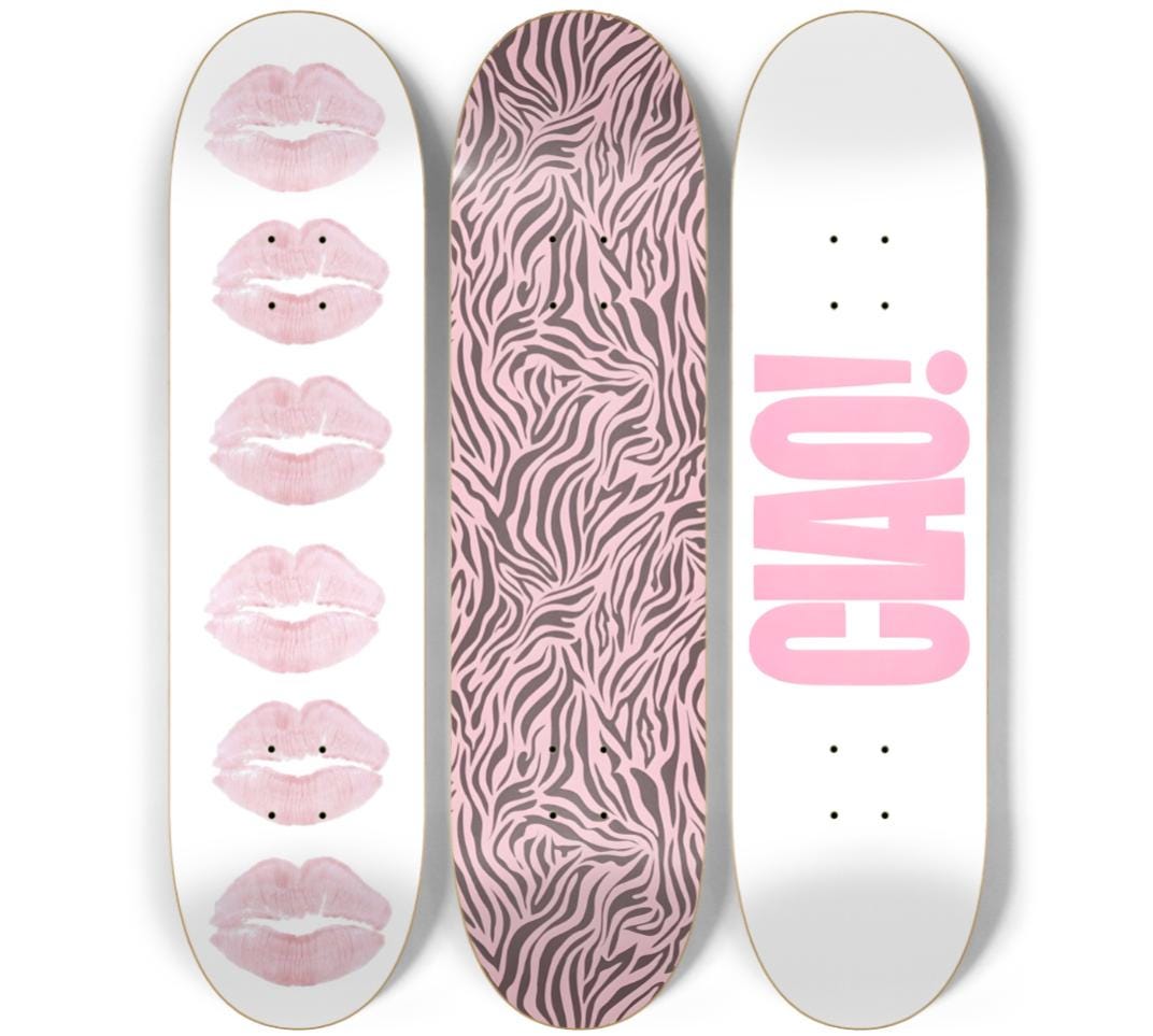 Skateboard Wall Art Set, 3-Piece Skateboard Deck Art, Aesthetic Room Decor, Modern Wall Art, Teen Bedroom Decor, Dorm Room, Apartment Decor