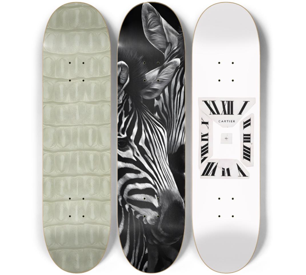 3-Piece Skateboard Deck Art Set, Maple Wood Wall Decor, Teen Bedroom Apartment Art, Dorm Room Unique Art