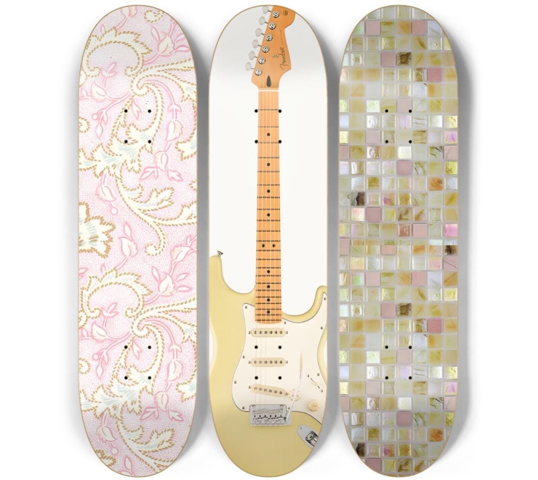 Skateboard Wall Art Set, 3-Piece Skateboard Deck Art, Coastal Room Decor, Modern Wall Art, Teen Bedroom Decor, Dorm Room, Apartment Decor