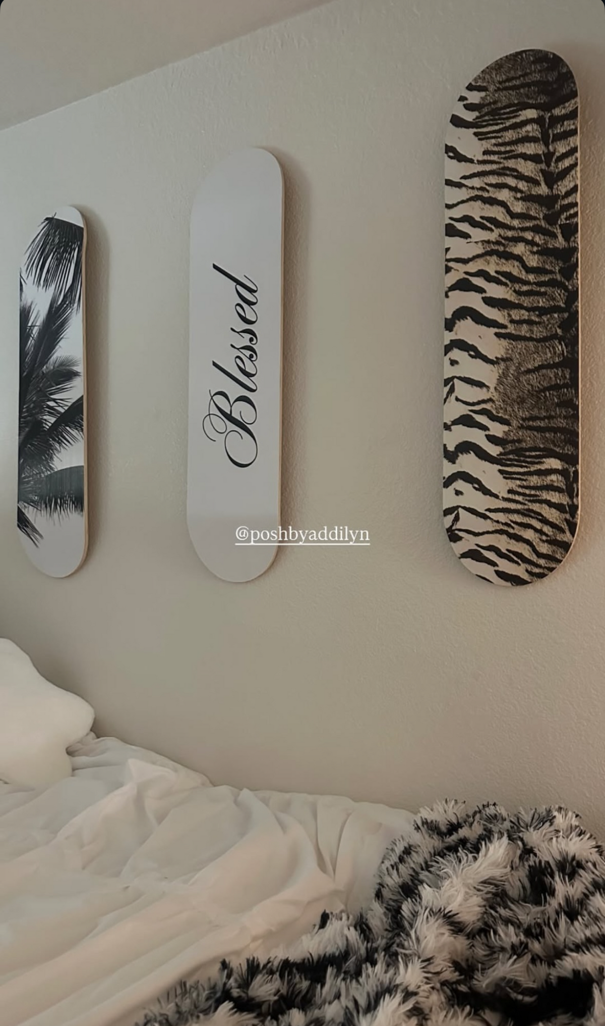 Posh by Addilyn skateboard wall art
