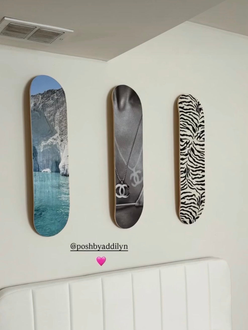Posh by Addilyn skateboard wall art