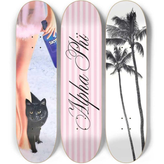 Skateboard Wall Art Set, 3-Piece Skateboard Deck Art, Aesthetic Room Decor, Modern Wall Art, Teen Bedroom Decor, Skater Gift