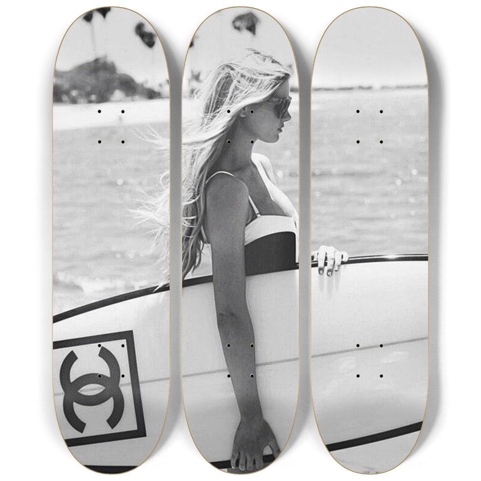 Skateboard Wall Art Set, 3-Piece Skateboard Deck Art, Aesthetic Room Decor, Modern Wall Art, Teen Bedroom Decor, Skater Gift