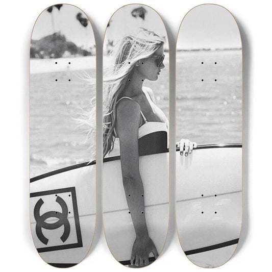 Skateboard Wall Art Set, 3-Piece Skateboard Deck Art, Aesthetic Room Decor, Modern Wall Art, Teen Bedroom Decor, Skater Gift