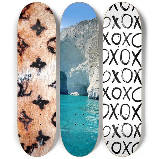 XOXO Skateboard Deck Wall Art Set