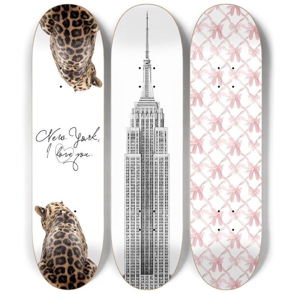 Skateboard Wall Art Set, 3-Piece Skateboard Deck Art, Aesthetic Room Decor, Modern Wall Art, Teen Bedroom Decor, Skater Gift