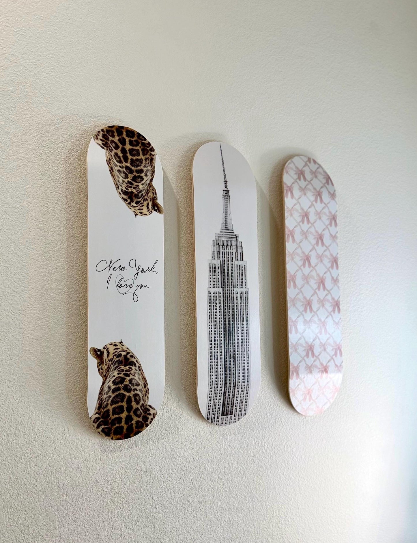 Skateboard Wall Art Set, 3-Piece Skateboard Deck Art, Aesthetic Room Decor, Modern Wall Art, Teen Bedroom Decor, Skater Gift