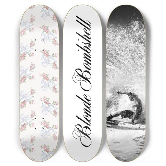Blonde Bombshell Skateboard Deck Wall Art Set