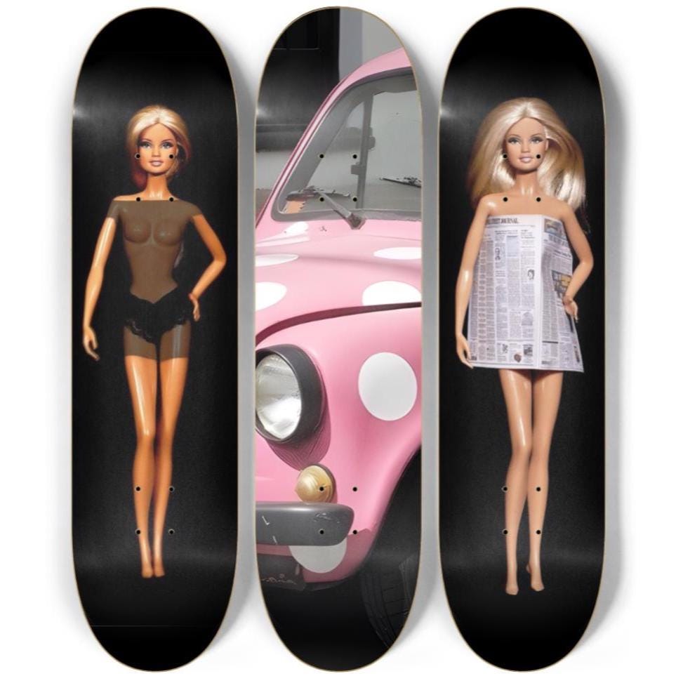 Skateboard Wall Art Set, 3-Piece Skateboard Deck Art, Aesthetic Room Decor, Modern Wall Art, Teen Bedroom Decor, Skater Gift