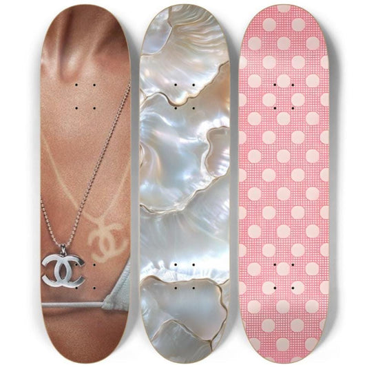 The Pearl Club Skateboard Deck Wall Art Set