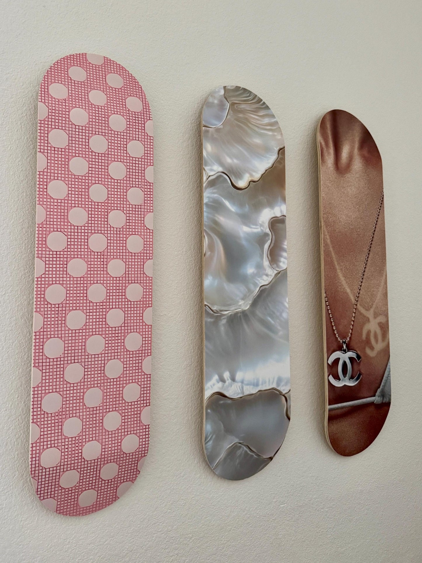 Skateboard Wall Art Set, 3-Piece Skateboard Deck Art, Aesthetic Room Decor, Modern Wall Art, Teen Bedroom Decor, Skater Gift