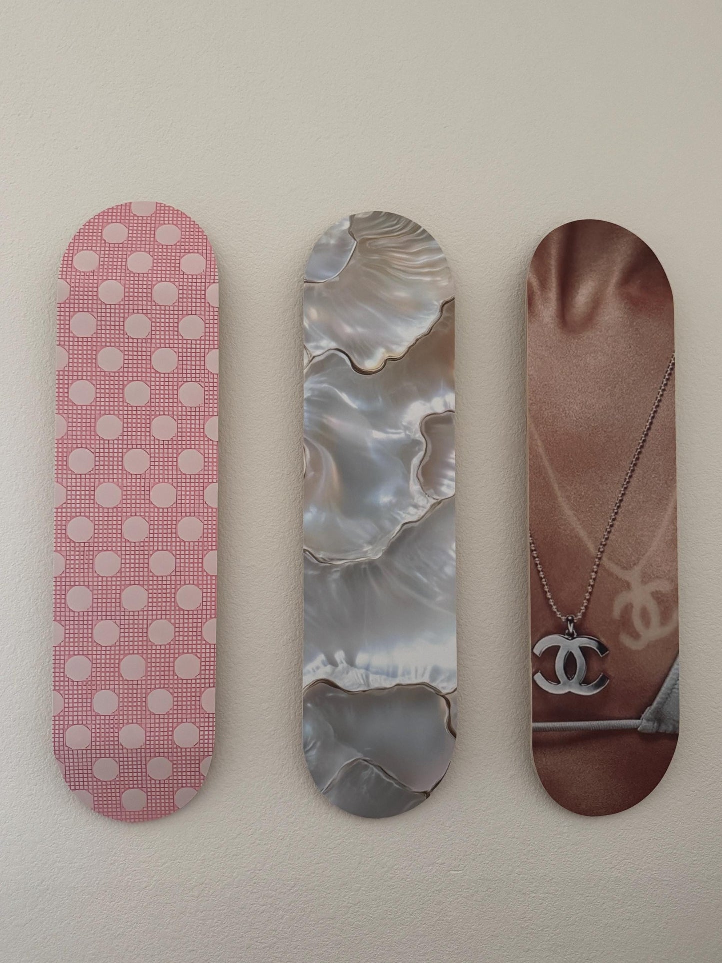 Skateboard Wall Art Set, 3-Piece Skateboard Deck Art, Aesthetic Room Decor, Modern Wall Art, Teen Bedroom Decor, Skater Gift