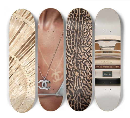 Champagne Drive Skateboard Deck Wall Art Set