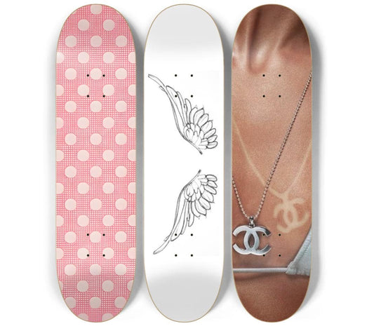 Sweet Angel Skateboard Deck Wall Art Set
