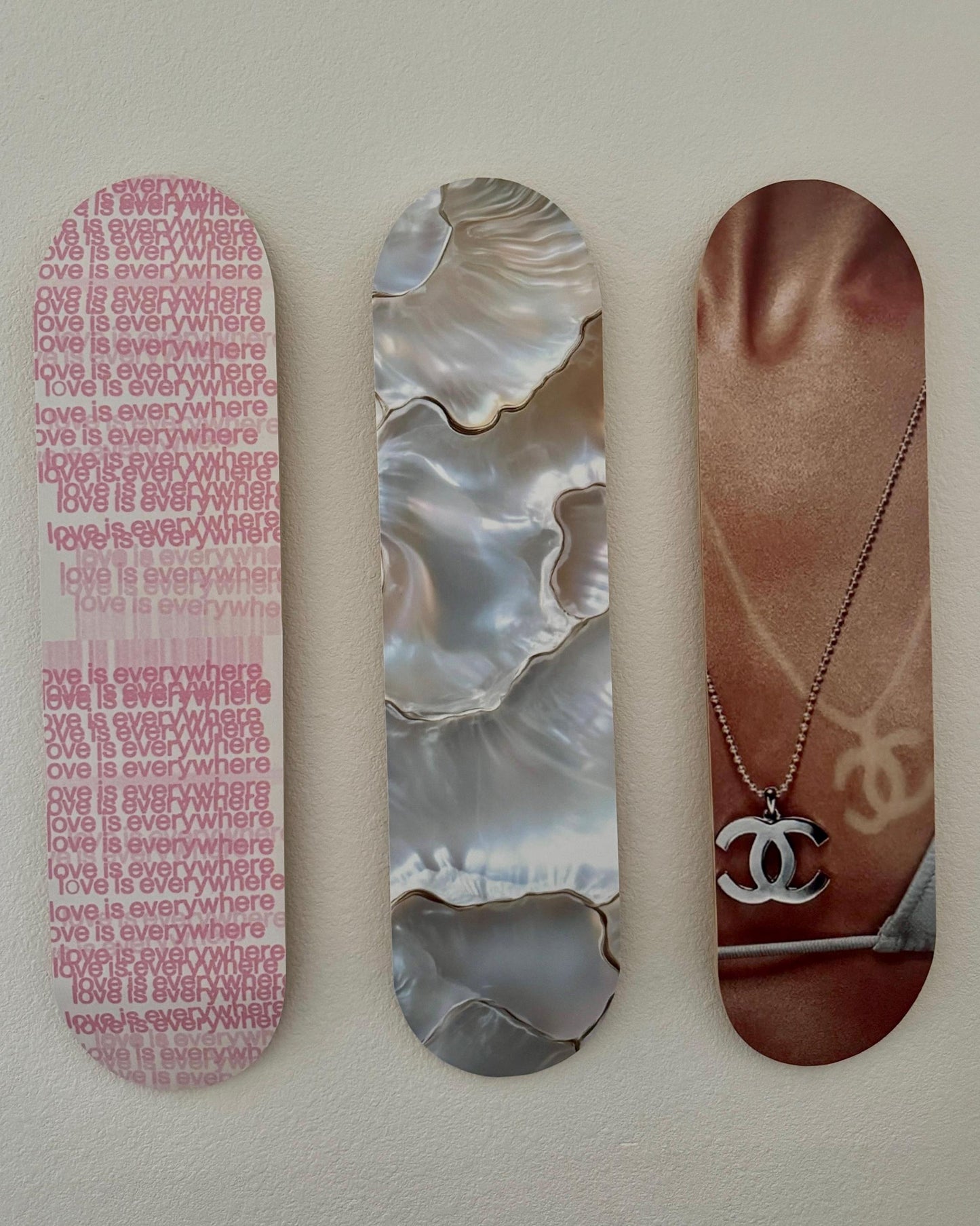 Skateboard Wall Art Set, 3-Piece Skateboard Deck Art, Aesthetic Room Decor, Modern Wall Art, Teen Bedroom Decor, Skater Gift