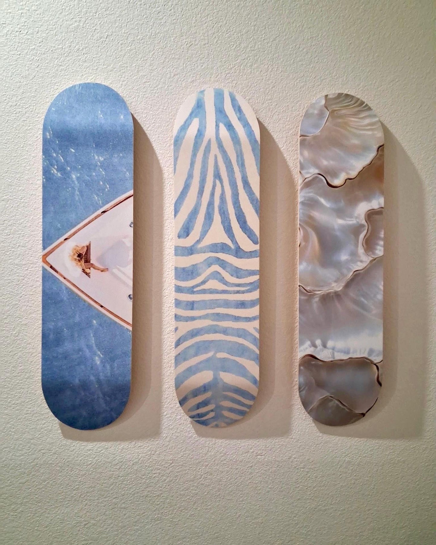 Skateboard Wall Art Set, 3-Piece Skateboard Deck Art, Aesthetic Room Decor, Modern Wall Art, Teen Bedroom Decor, Skater Gift