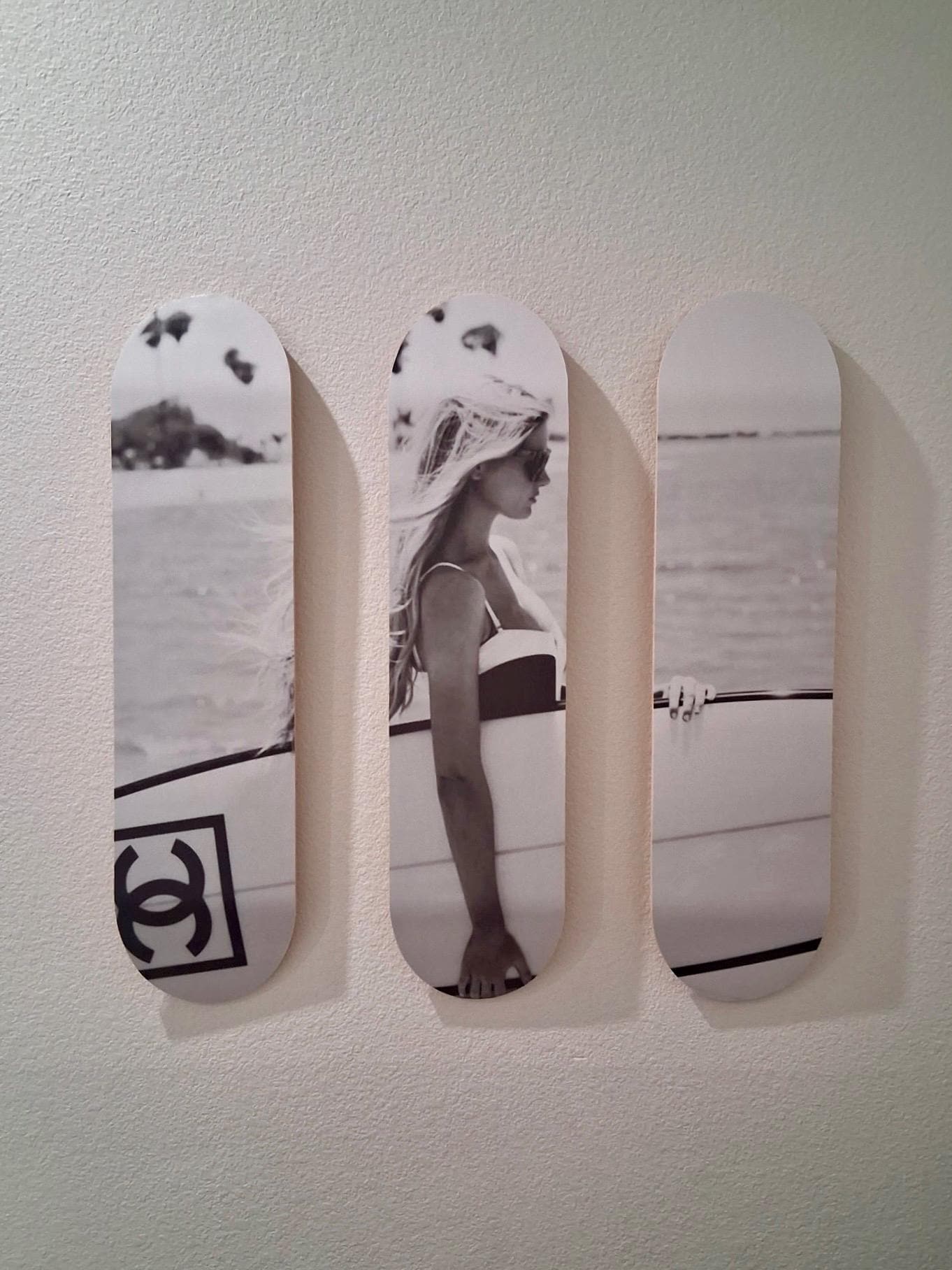 Skateboard Wall Art Set, 3-Piece Skateboard Deck Art, Aesthetic Room Decor, Modern Wall Art, Teen Bedroom Decor, Skater Gift