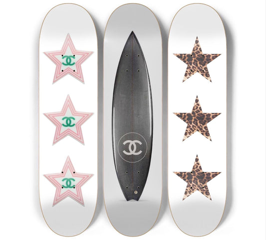 Star Surf Skateboard Deck Wall Art Set