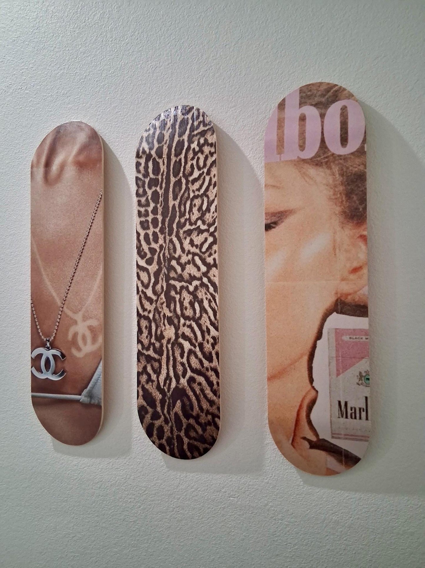 Skateboard Wall Art Set, 3-Piece Skateboard Deck Art, Aesthetic Room Decor, Modern Wall Art, Teen Bedroom Decor, Skater Gift