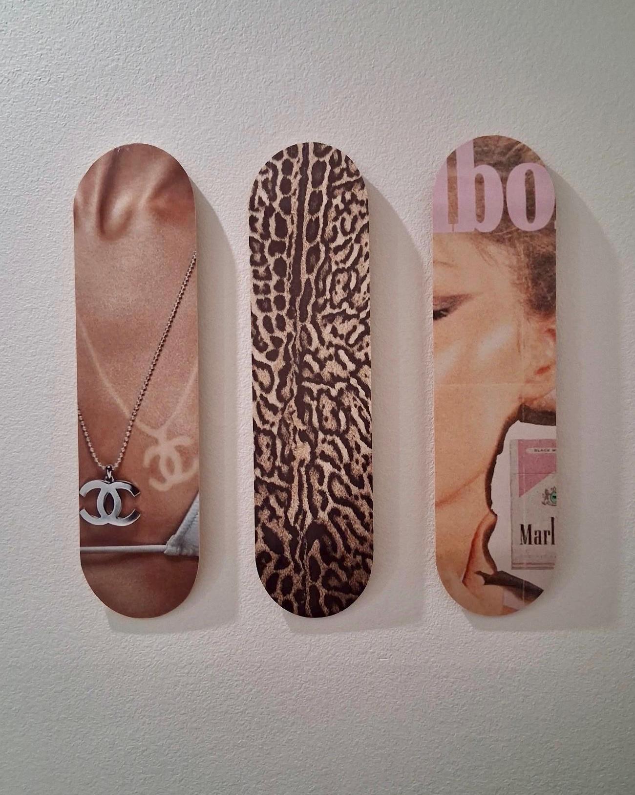Skateboard Wall Art Set, 3-Piece Skateboard Deck Art, Aesthetic Room Decor, Modern Wall Art, Teen Bedroom Decor, Skater Gift