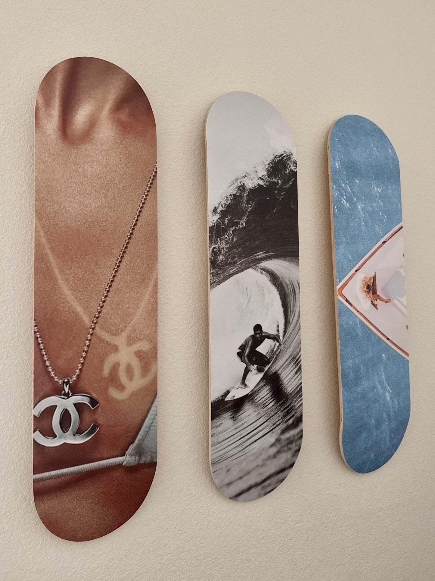 Skateboard Wall Art Set, 3-Piece Skateboard Deck Art, Aesthetic Room Decor, Modern Wall Art, Teen Bedroom Decor, Skater Gift