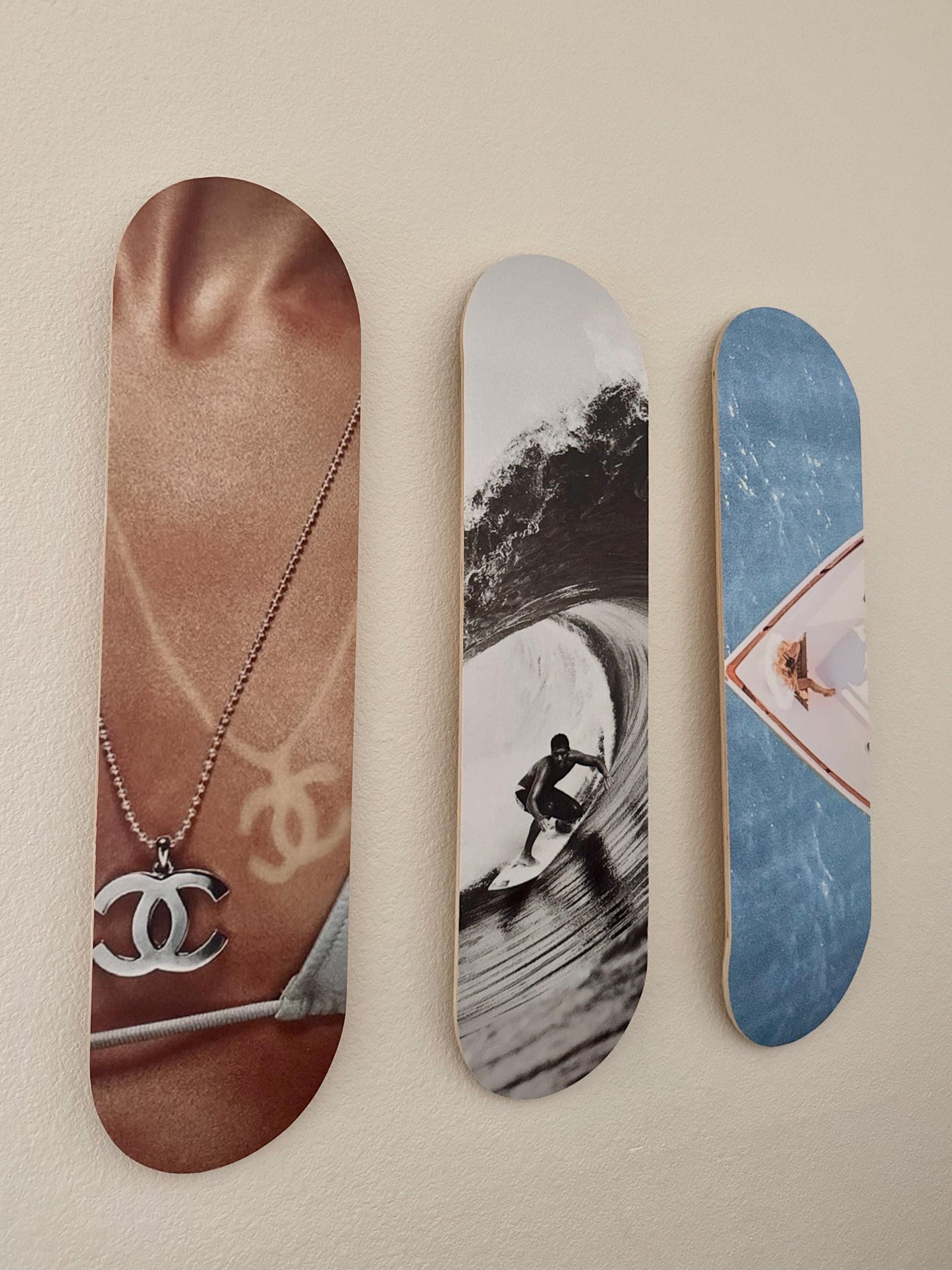 Skateboard Wall Art Set, 3-Piece Skateboard Deck Art, Aesthetic Room Decor, Modern Wall Art, Teen Bedroom Decor, Skater Gift