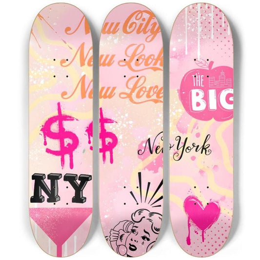 Big Apple Skateboard Deck Wall Art Set