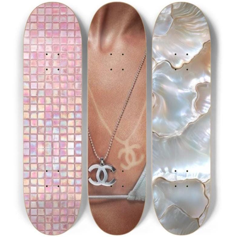 Skateboard Wall Art Set, 3-Piece Skateboard Deck Art, Aesthetic Room Decor, Modern Wall Art, Teen Bedroom Decor, Skater Gift
