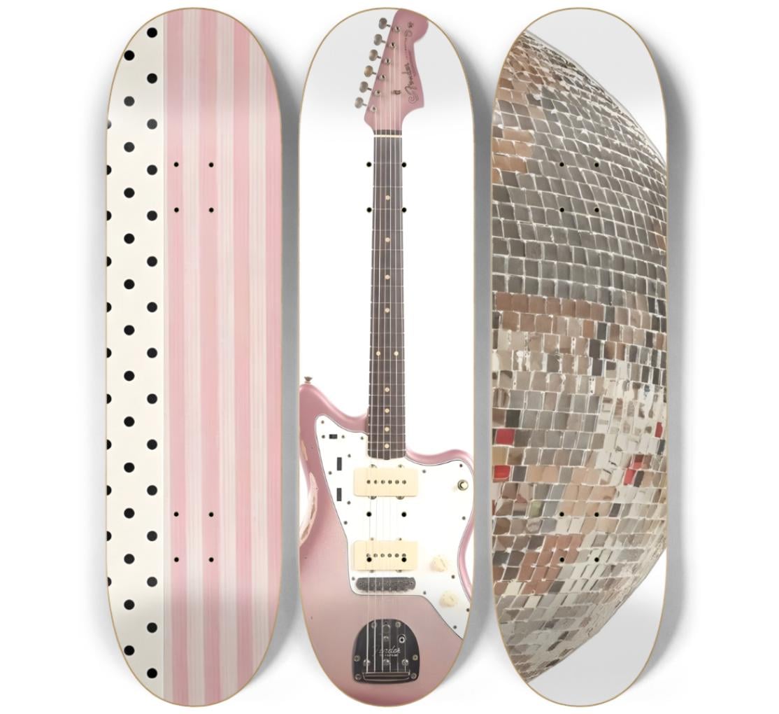 Skateboard Wall Art Set, 3-Piece Skateboard Deck Art, Aesthetic Room Decor, Modern Wall Art, Teen Bedroom Decor, Dorm Room, Apartment Decor