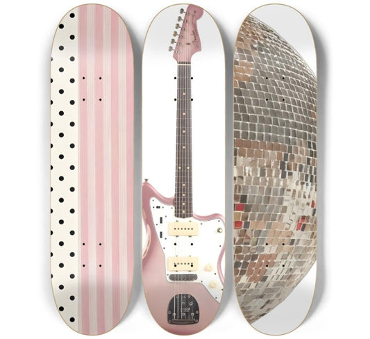 Blush Beat Skateboard Deck Wall Art Set