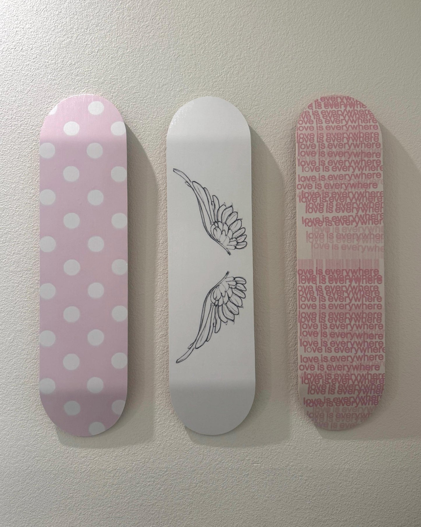 Skateboard Wall Art Set, 3-Piece Skateboard Deck Art, Aesthetic Room Decor, Modern Wall Art, Teen Bedroom Decor, Skater Gift