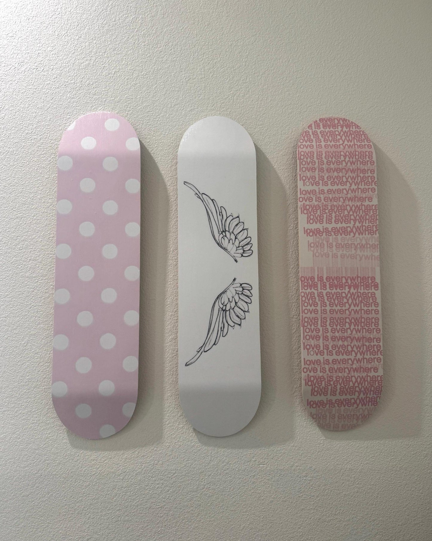 Skateboard Wall Art Set, 3-Piece Skateboard Deck Art, Aesthetic Room Decor, Modern Wall Art, Teen Bedroom Decor, Skater Gift
