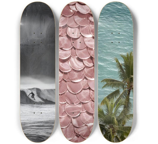Coast to Coast Skateboard Deck Wall Art Set