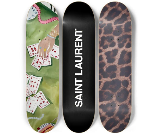 Playing Games - Green Skateboard Deck Wall Art Set