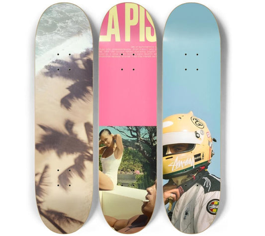 Wear Your Helmet Skateboard Deck Wall Art Set