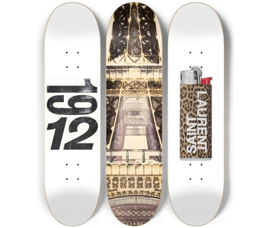 Paris Lights Skateboard Deck Wall Art Set