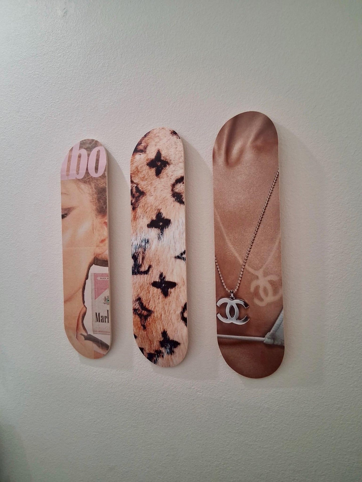 Skateboard Wall Art Set, 3-Piece Skateboard Deck Art, Aesthetic Room Decor, Modern Wall Art, Teen Bedroom Decor, Skater Gift