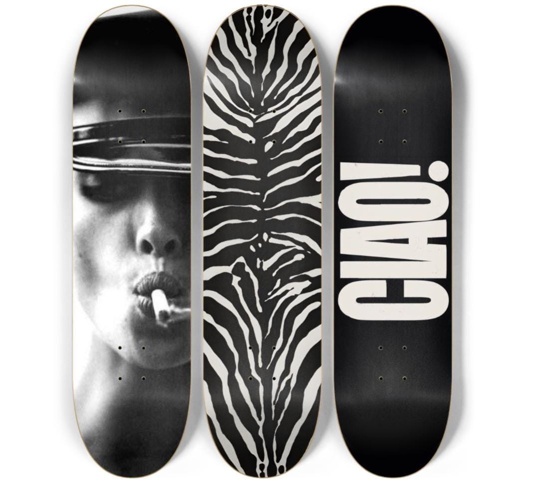 Skateboard Wall Art Set, 3-Piece Skateboard Deck Art, Aesthetic Room Decor, Modern Wall Art, Teen Bedroom Decor, Skater Gift