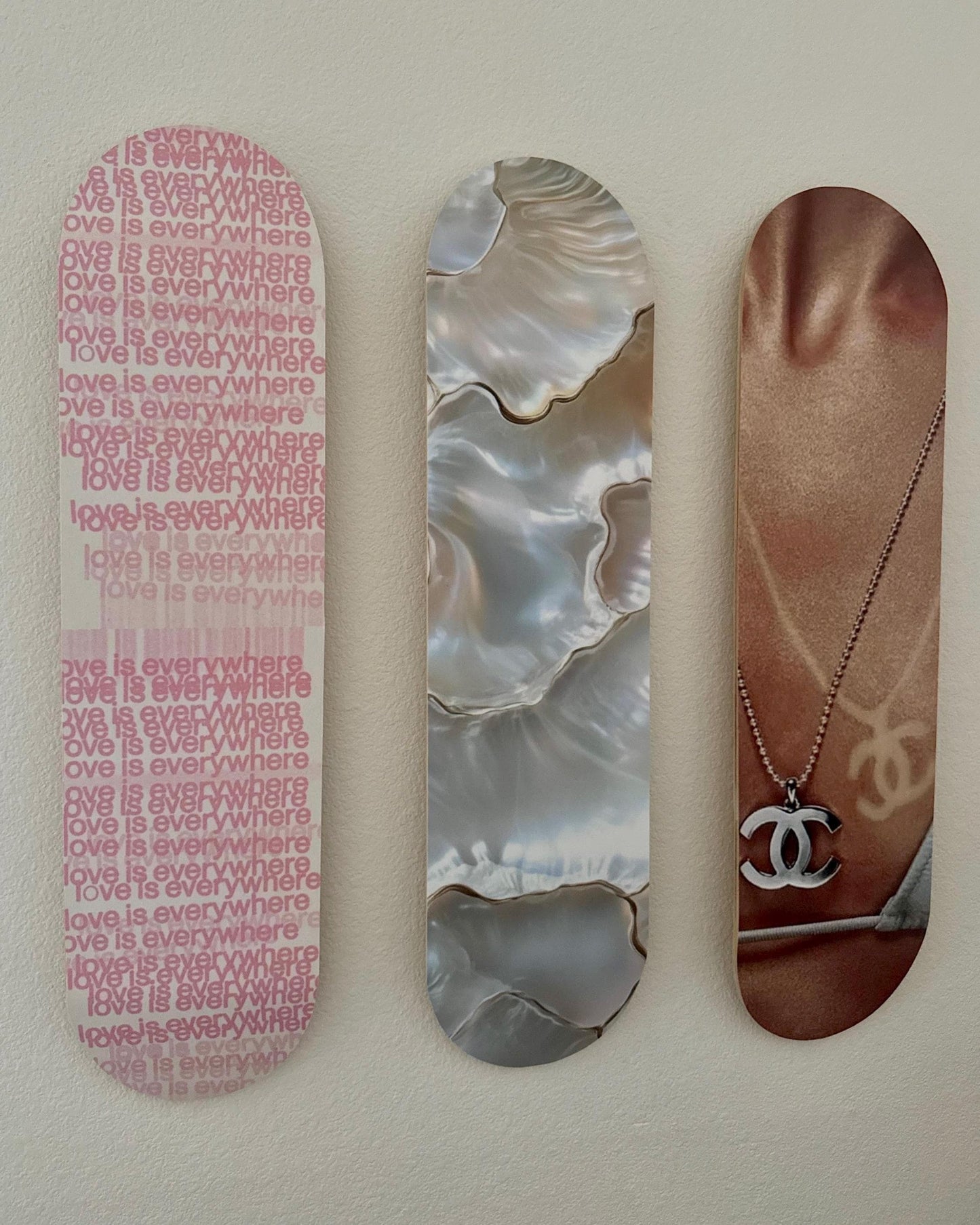 Skateboard Wall Art Set, 3-Piece Skateboard Deck Art, Aesthetic Room Decor, Modern Wall Art, Teen Bedroom Decor, Skater Gift