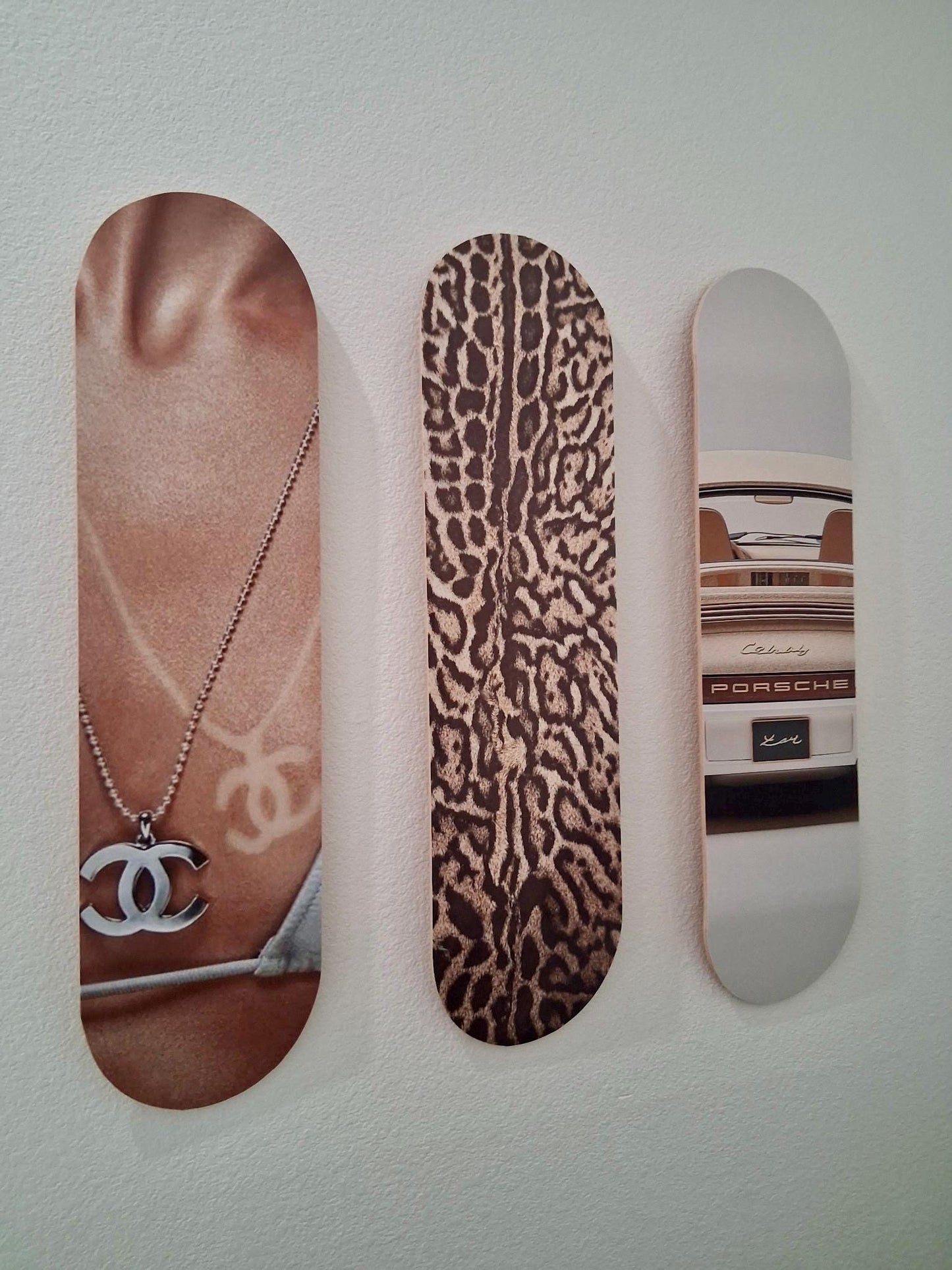 Skateboard Wall Art Set, 3-Piece Skateboard Deck Art, Aesthetic Room Decor, Modern Wall Art, Teen Bedroom Decor, Skater Gift