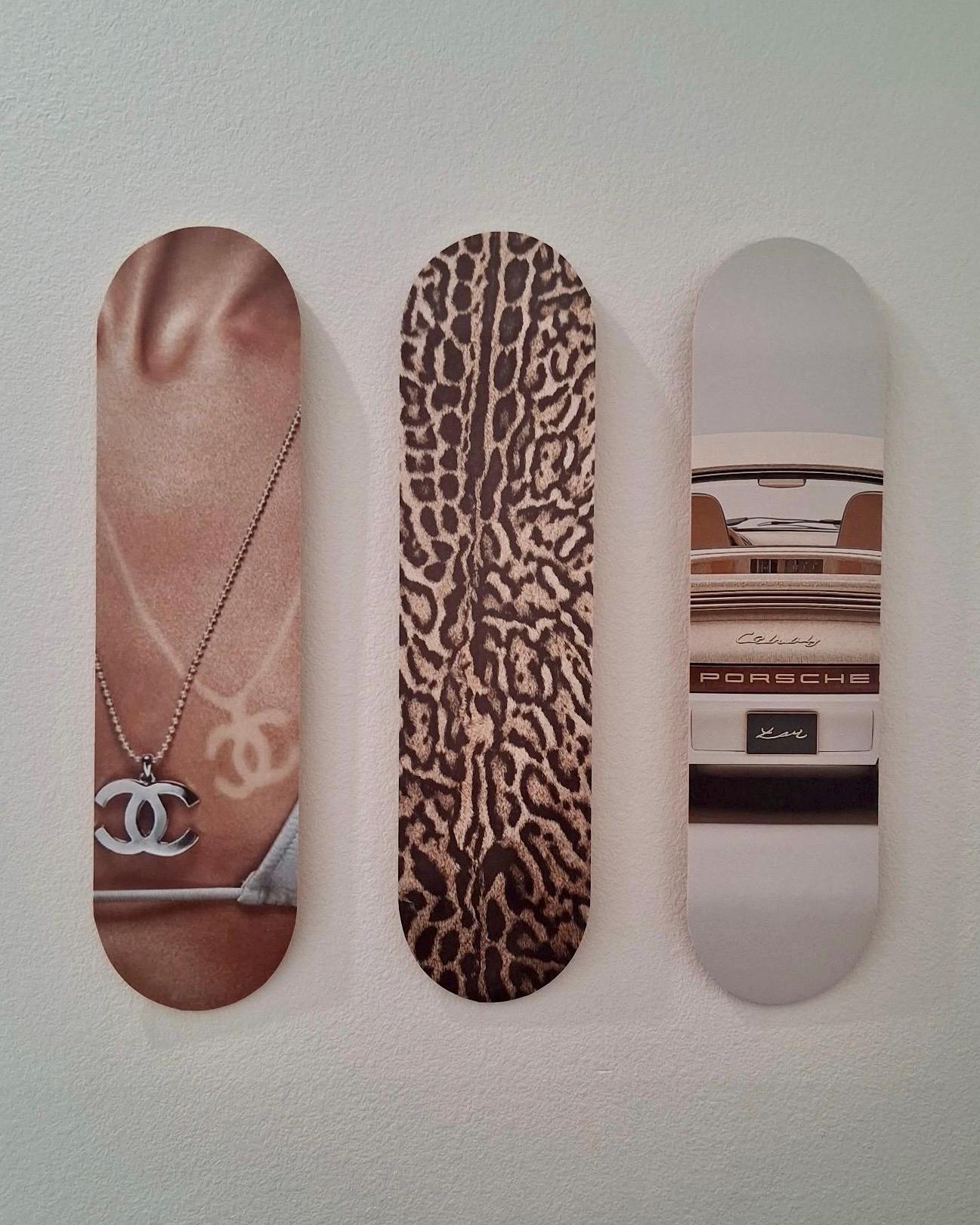 Skateboard Wall Art Set, 3-Piece Skateboard Deck Art, Aesthetic Room Decor, Modern Wall Art, Teen Bedroom Decor, Skater Gift