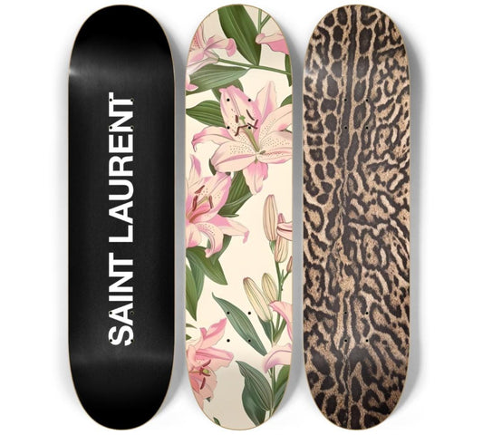 Wild Lily Skateboard Deck Wall Art Set