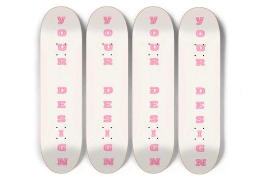 Custom Skateboard Deck Wall Art Set of 4
