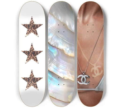 Pearl Girl Skateboard Deck Wall Art Set